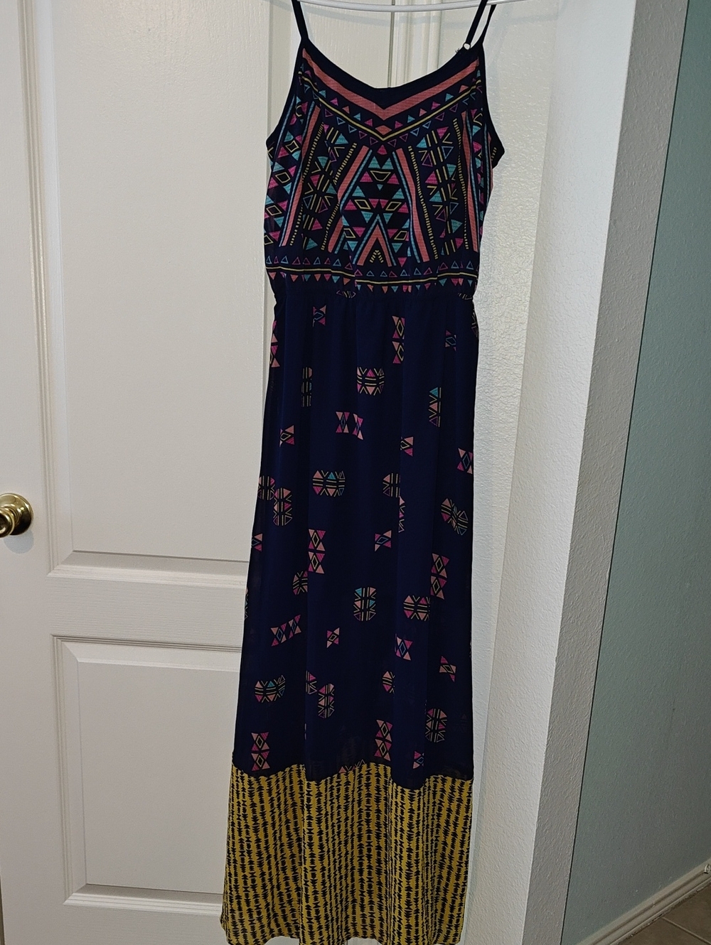 Colorful Tribal Print Maxi Dress